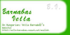 barnabas vella business card